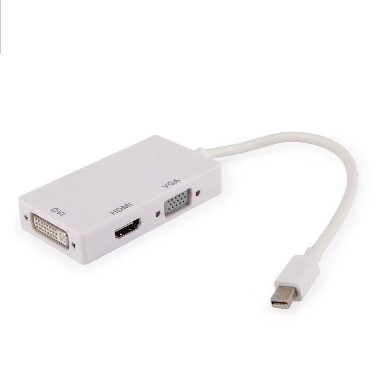 كابل محول Dp Minidp إلى Hdmi+Vga+Dvi ثلاثي في واحد Thunderbolt Hd لمحول فيديو الكمبيوتر - Image 1